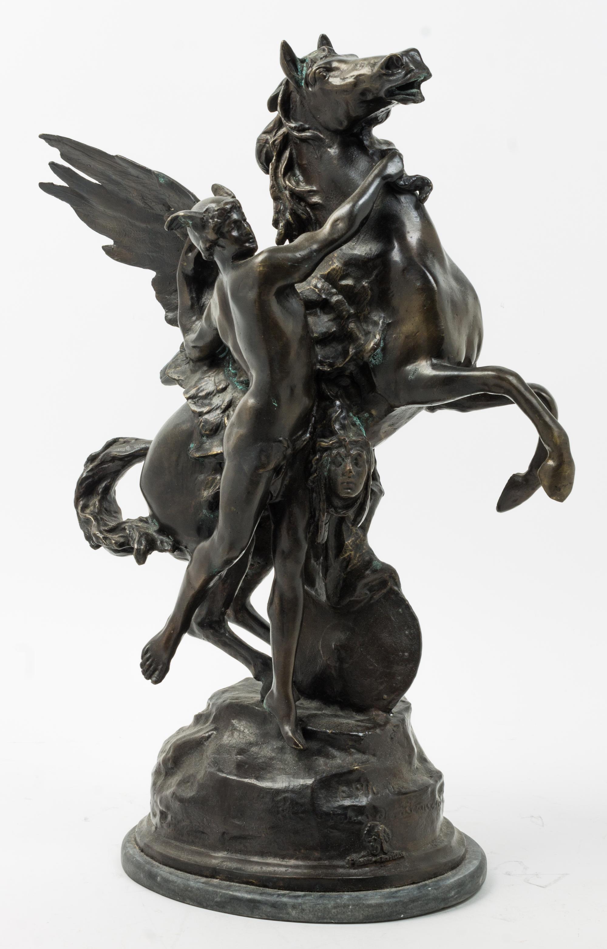A Continental Bronze Figure Height 19 1/2 inches. — AFTER EMILE PICAULT, 20TH CENTURY
