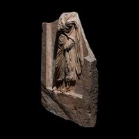 A Roman Marble Funerary Relief Fragment