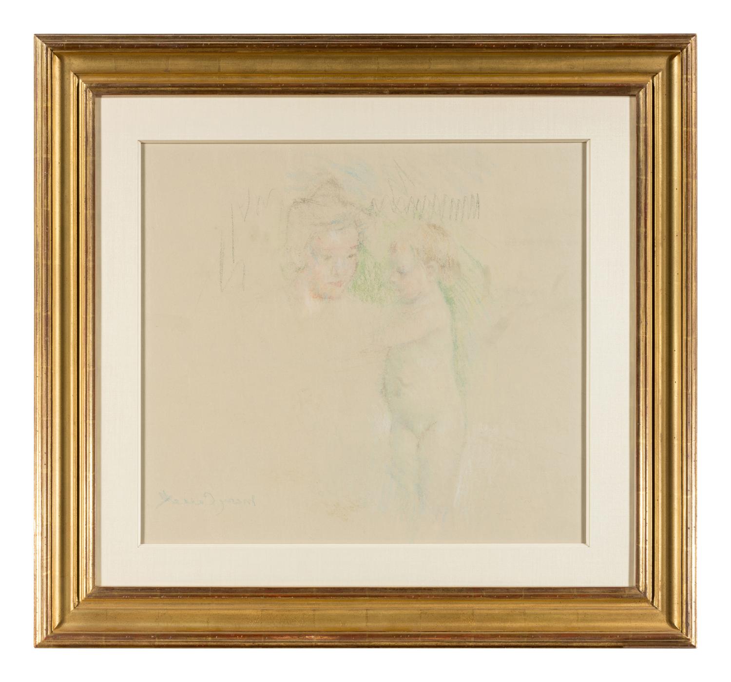 Nude Baby Standing Beside Mother, c. 1898-1899