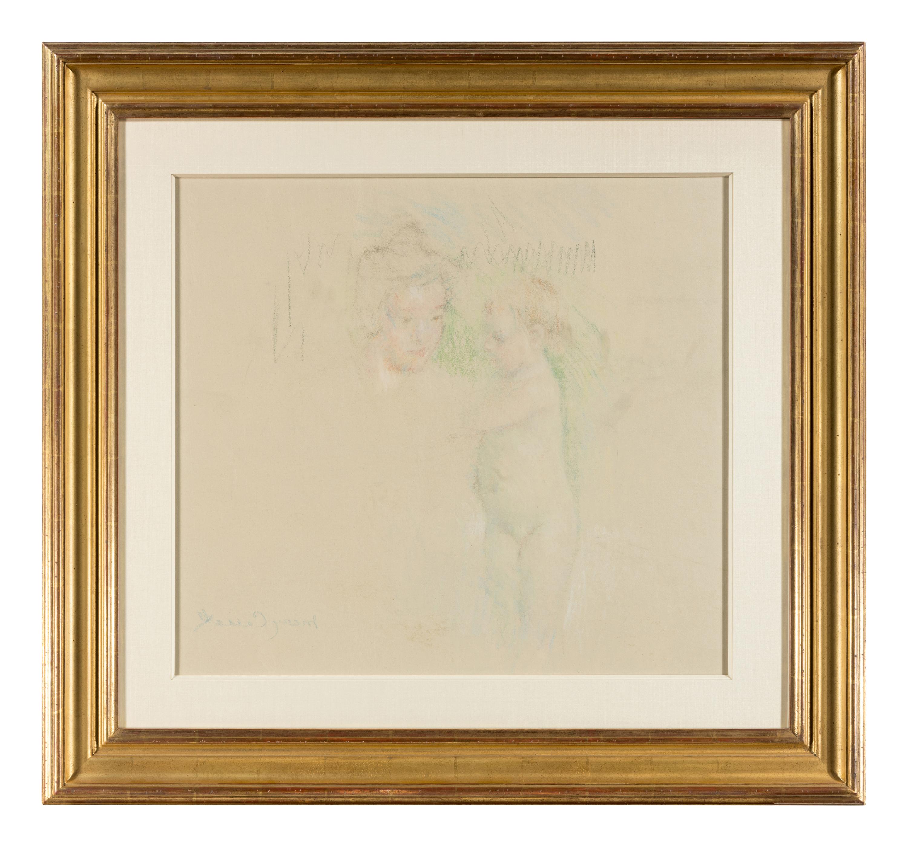 Nude Baby Standing Beside Mother, c. 1898-1899