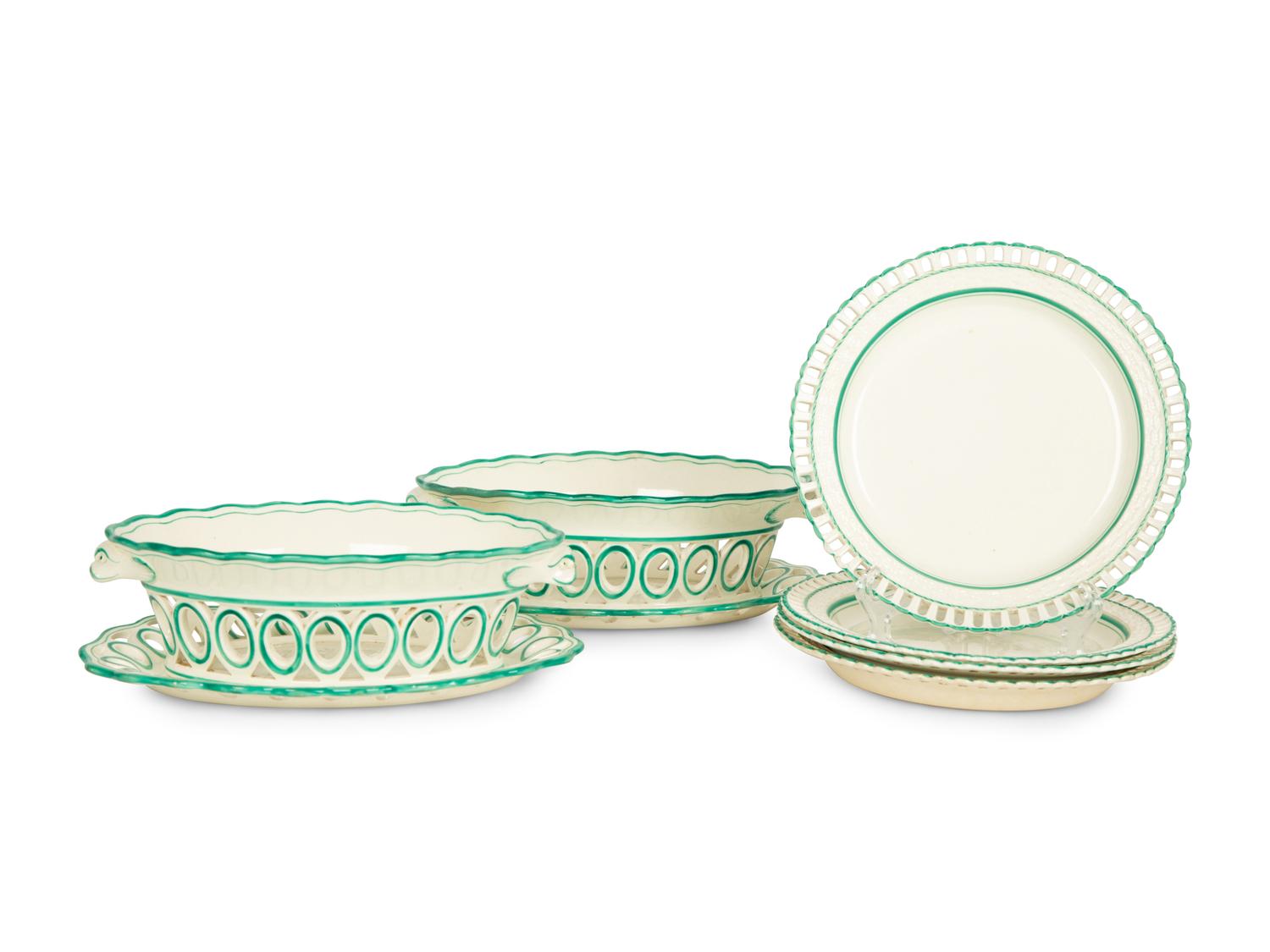 A Set of English Pearlware Articles — 19TH CENTURY