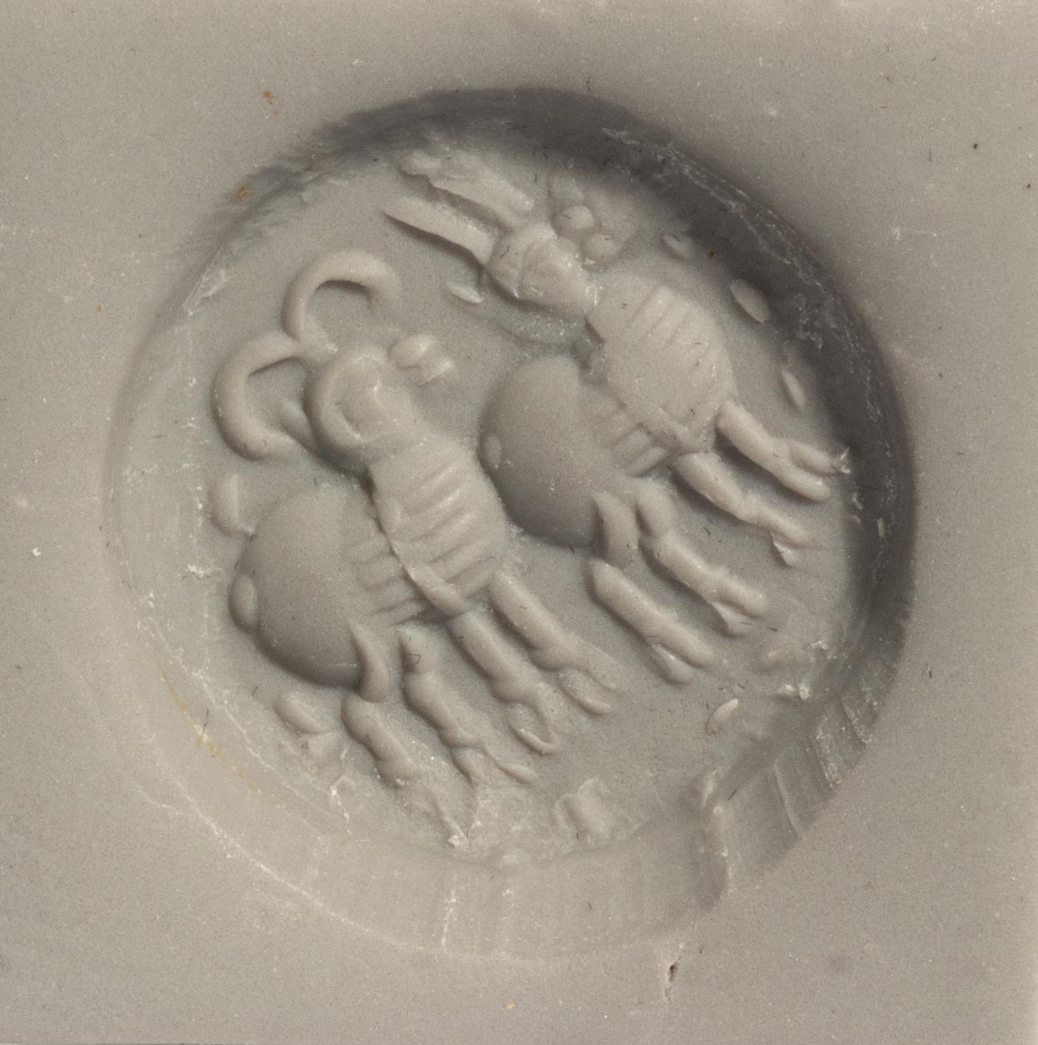A Sasanian Green Jasper Stamp Seal