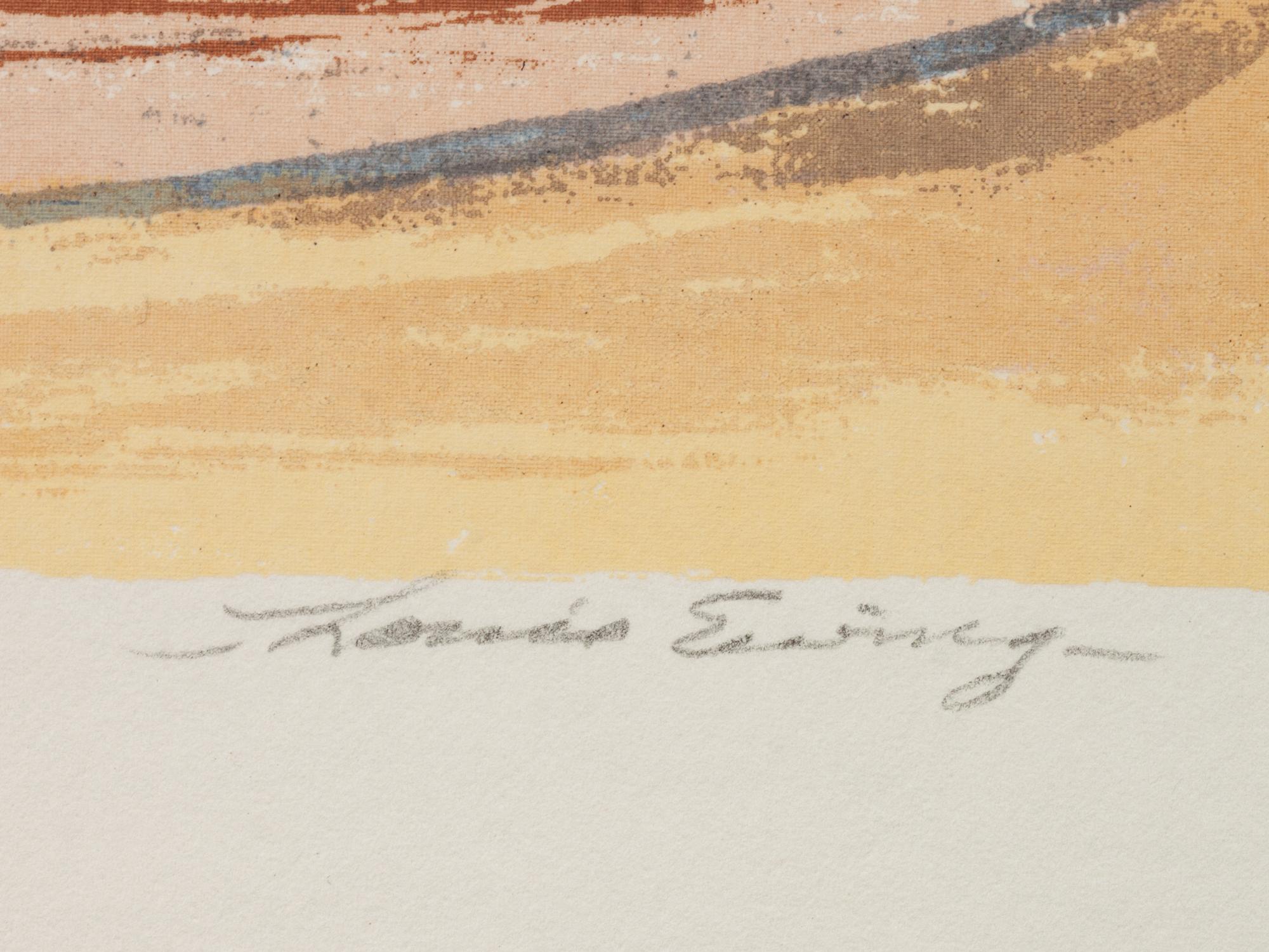 Four Works: A Santa Fe Church, edition 16/120; Atalaya Hill , edition 1/122; Indian Summer , edition 98/120; The Yellow Field , edition 120/120