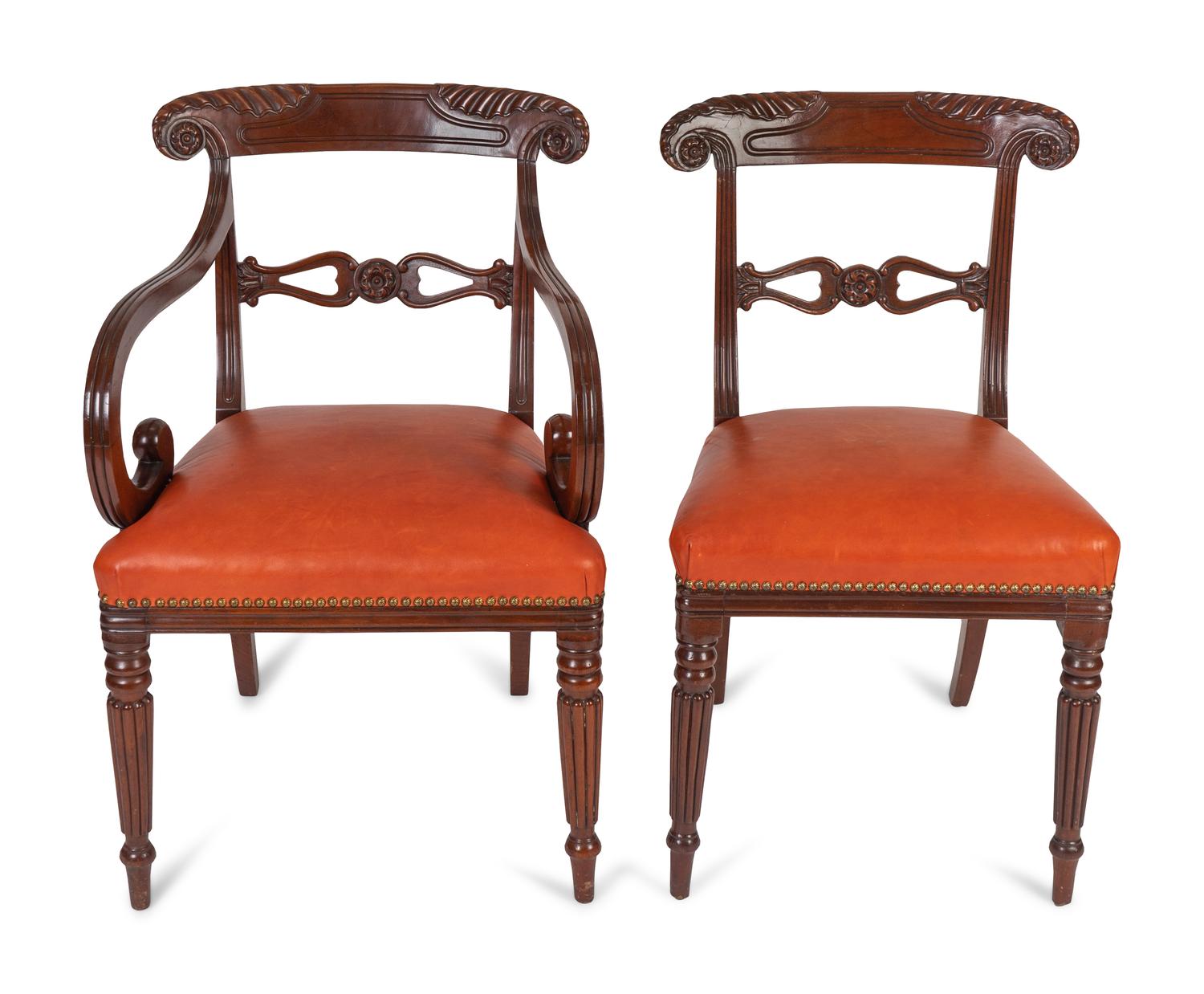 A Set of Seven Regency Mahogany Dining Chairs Attributed to Gillows — 19TH CENTURY