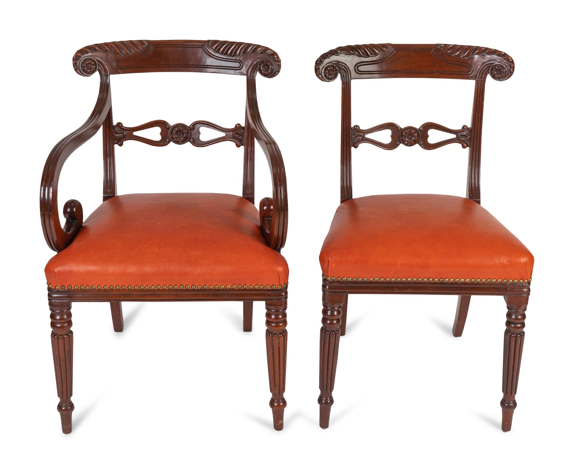 A Set of Seven Regency Mahogany Dining Chairs Attributed to Gillows — 19TH CENTURY