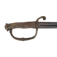 Import Foot Officers Sword with Scabbard Inscribed to Capt. S.E. Thomason - 176th NY Vols., then Captured and Descended in a Texas Confederate Family