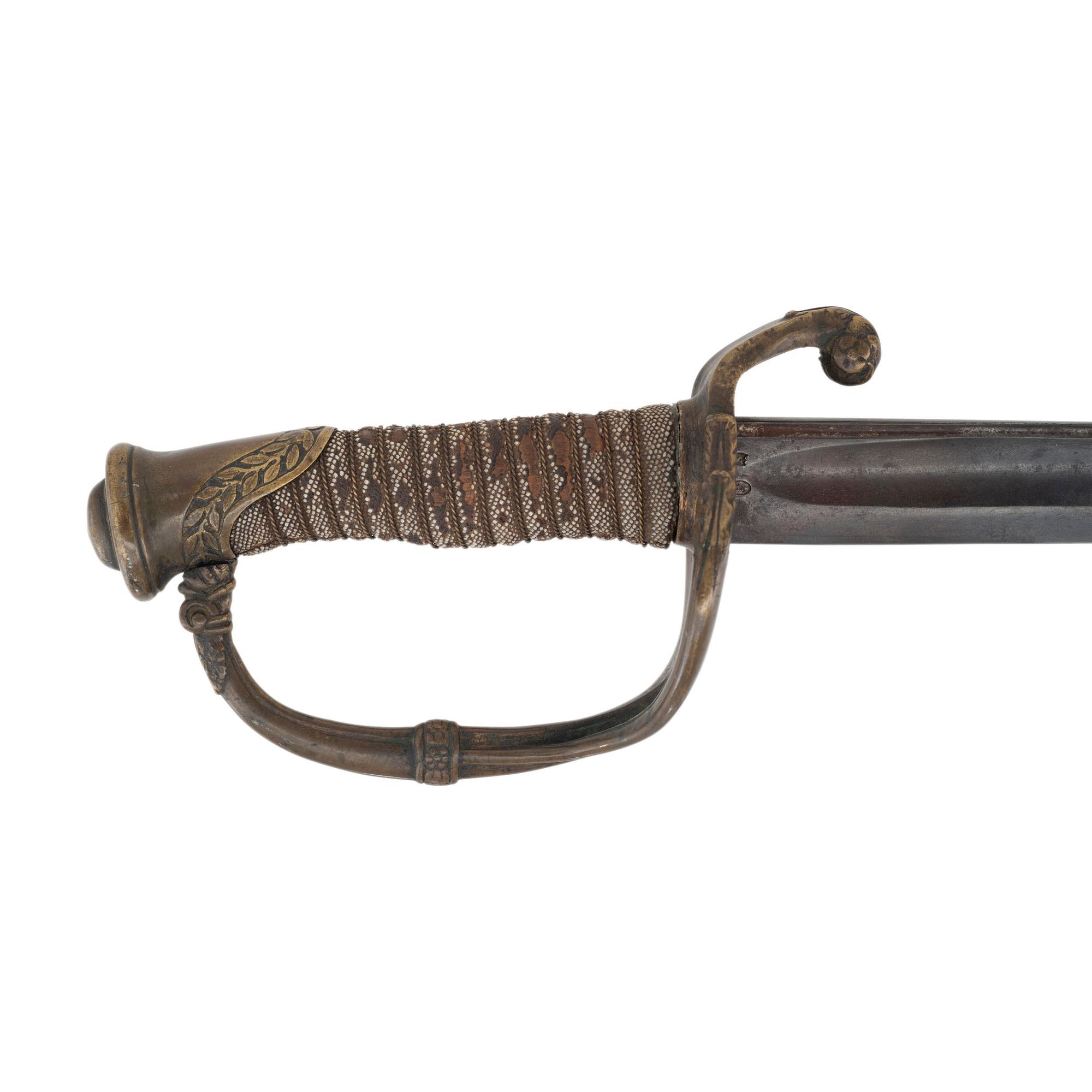 Import Foot Officers Sword with Scabbard Inscribed to Capt. S.E. Thomason - 176th NY Vols., then Captured and Descended in a Texas Confederate Family