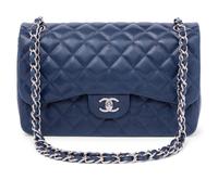 Chanel Navy Caviar Leather Flap Bag, 2011
