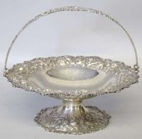 Sterling silver repoussé basket s. kirk & son, baltimore, md, 20th century