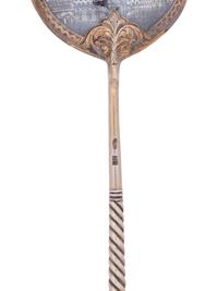 Three Russian Niello Silver Spoons