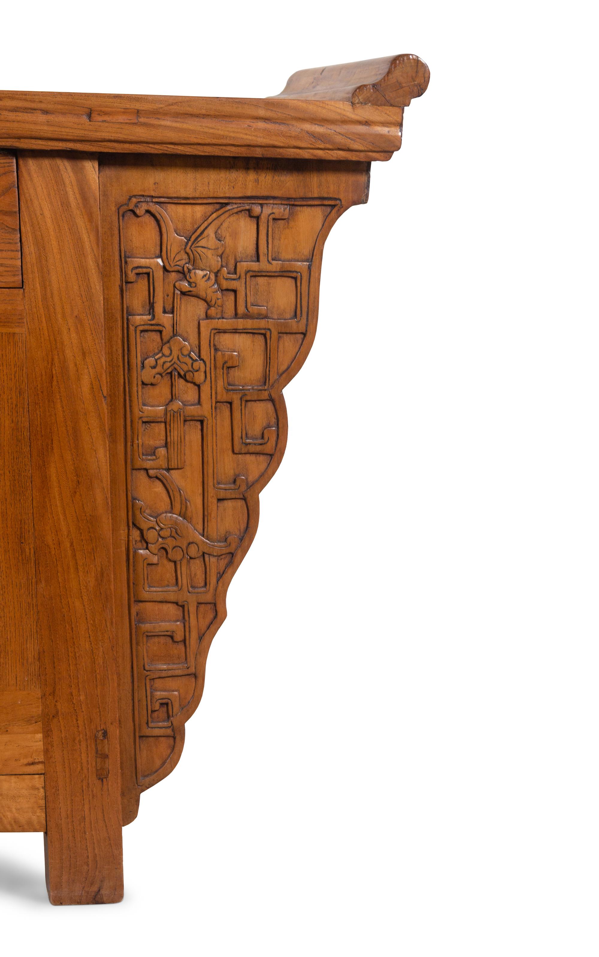 A Chinese Elmwood Altar Coffer