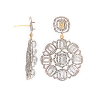 MOONSTONE AND DIAMOND EARRINGS