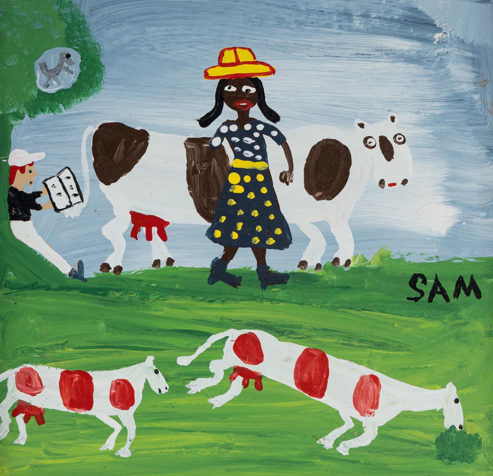 Untitled (Figures with Cows)