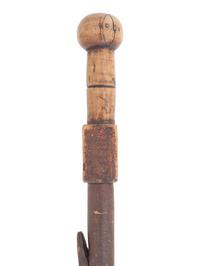 [CIVIL WAR]. Camp Chase, Ohio, folk art carved walking stick.