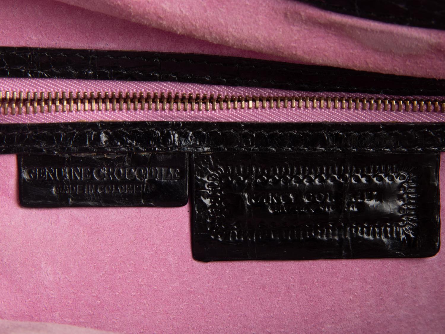 Nancy Gonzalez Pink Crocodile Tote