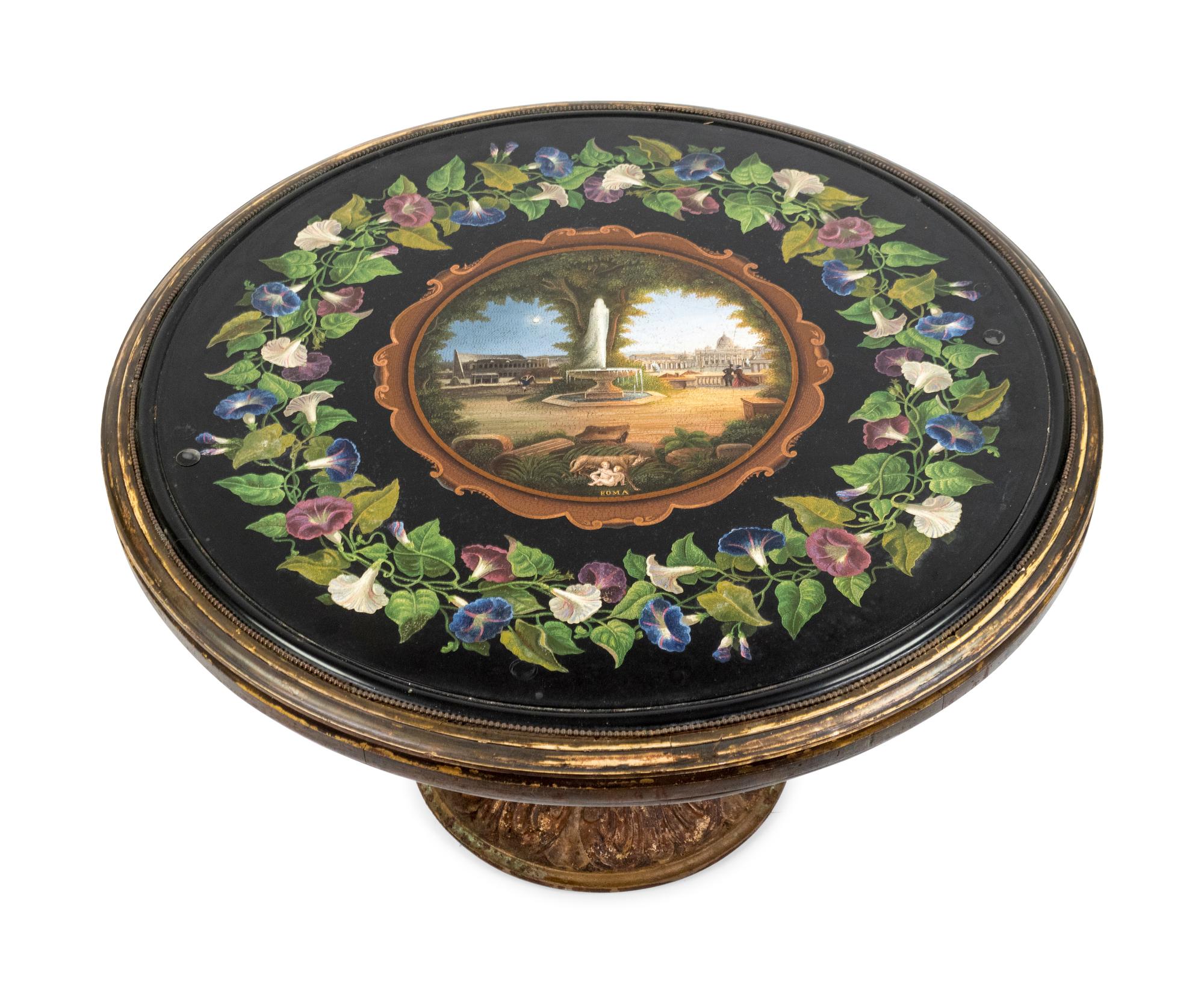 An Italian Micro Mosaic Marble Top Coffee Table — 19TH CENTURY