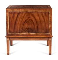 A Georgian Style Mahogany Lift-Top Cabinet Fitted with a Tray Table