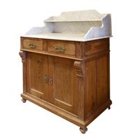 A Pine and Marble Commode 35" W x 19.5" D x 43.75" H — France, Circa 1900