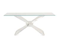 An Acrylic and Glass-Top Console Table