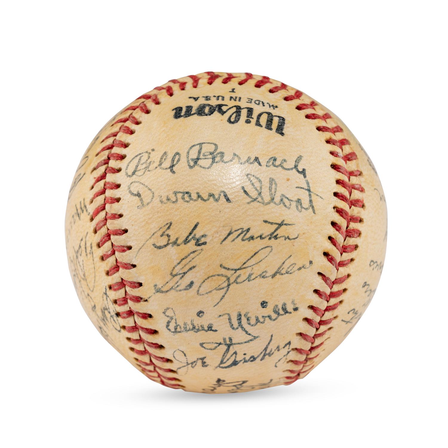 A 1950 Toledo Mud Hens Team Signed Autograph Baseball