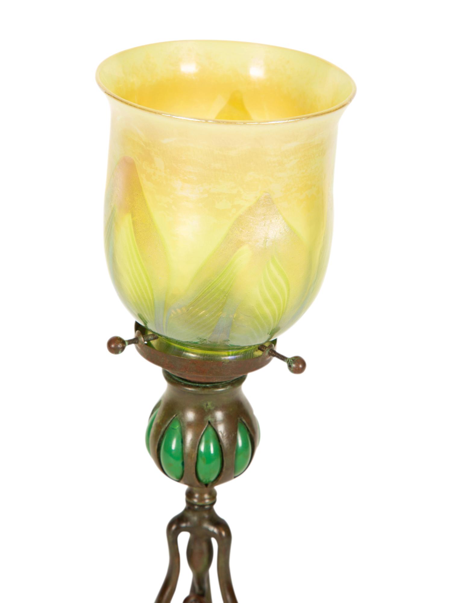 A Tiffany Studios Candlestick with Original Snuffer