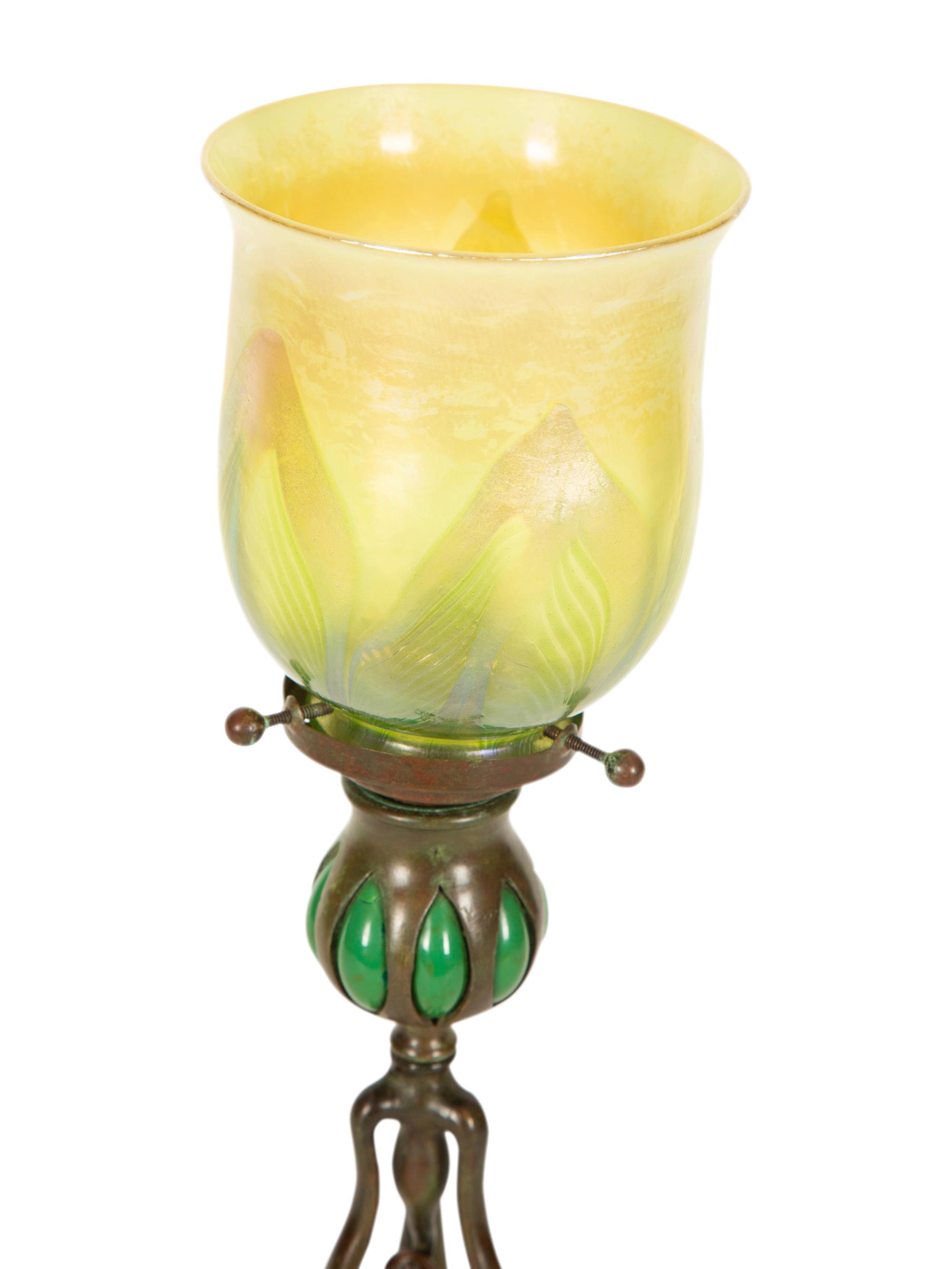 A Tiffany Studios Candlestick with Original Snuffer