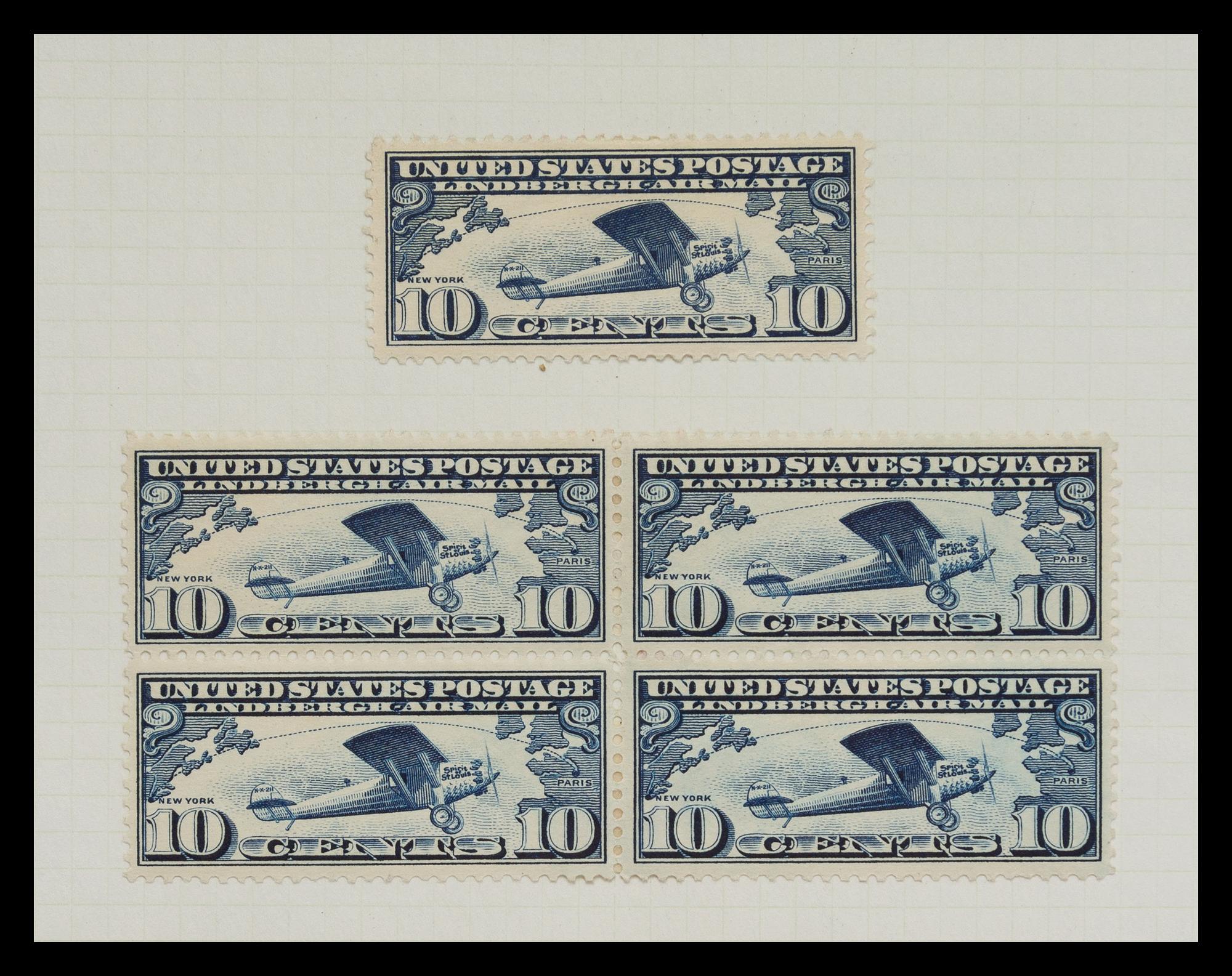 A Collection of United States Airmail Stamps — 1918-1929