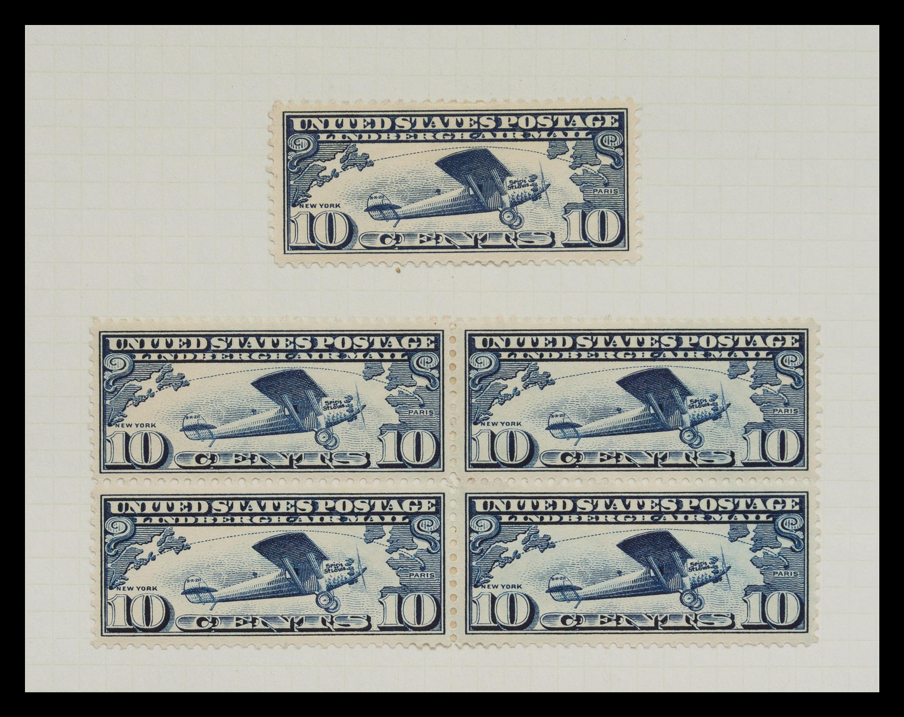 A Collection of United States Airmail Stamps — 1918-1929