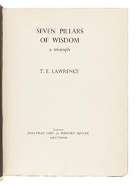 LAWRENCE, Thomas Edward (1888-1935). Seven Pillars of Wisdom . London: Jonathan Cape, 1935.