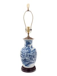 A Chinese Porcelain Vase Mounted as a Lamp