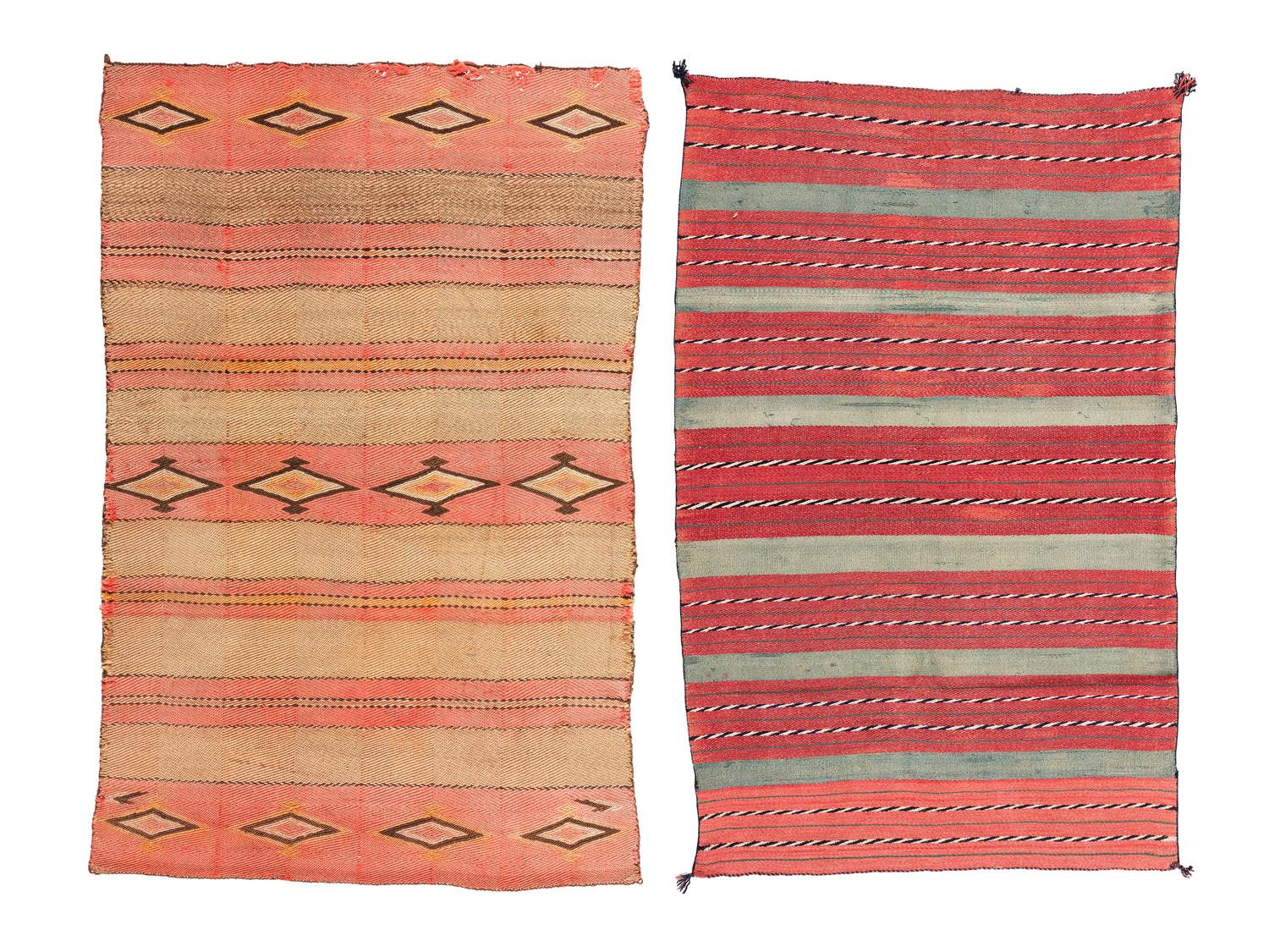 Navajo Diagonal Twill Double Saddle Blankets / Rugs