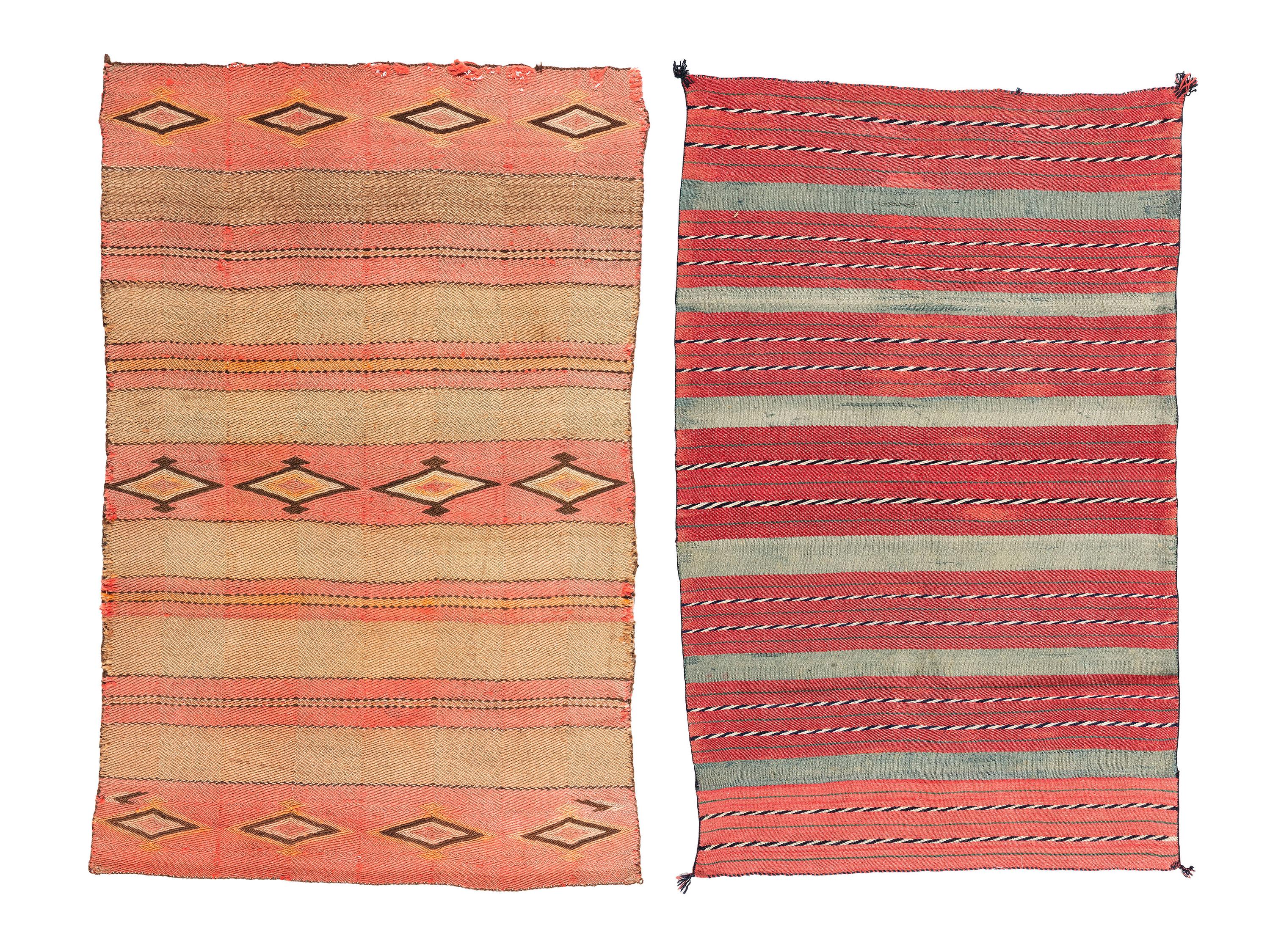 Navajo Diagonal Twill Double Saddle Blankets / Rugs