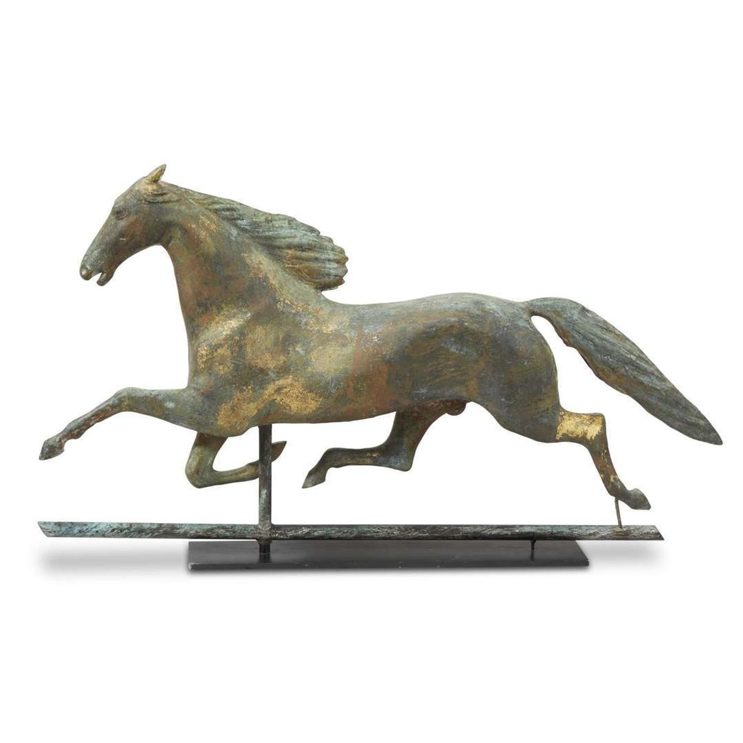 "Smuggler" copper weathervane Attributed to Cushing and White, Waltham, MA, circa 1880