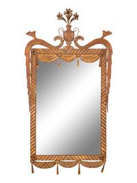 An Italian Neoclassical Style Brass Mirror