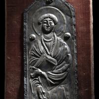 A Medieval Silver Repoussé Plaque with St. Vitalis of Gaza