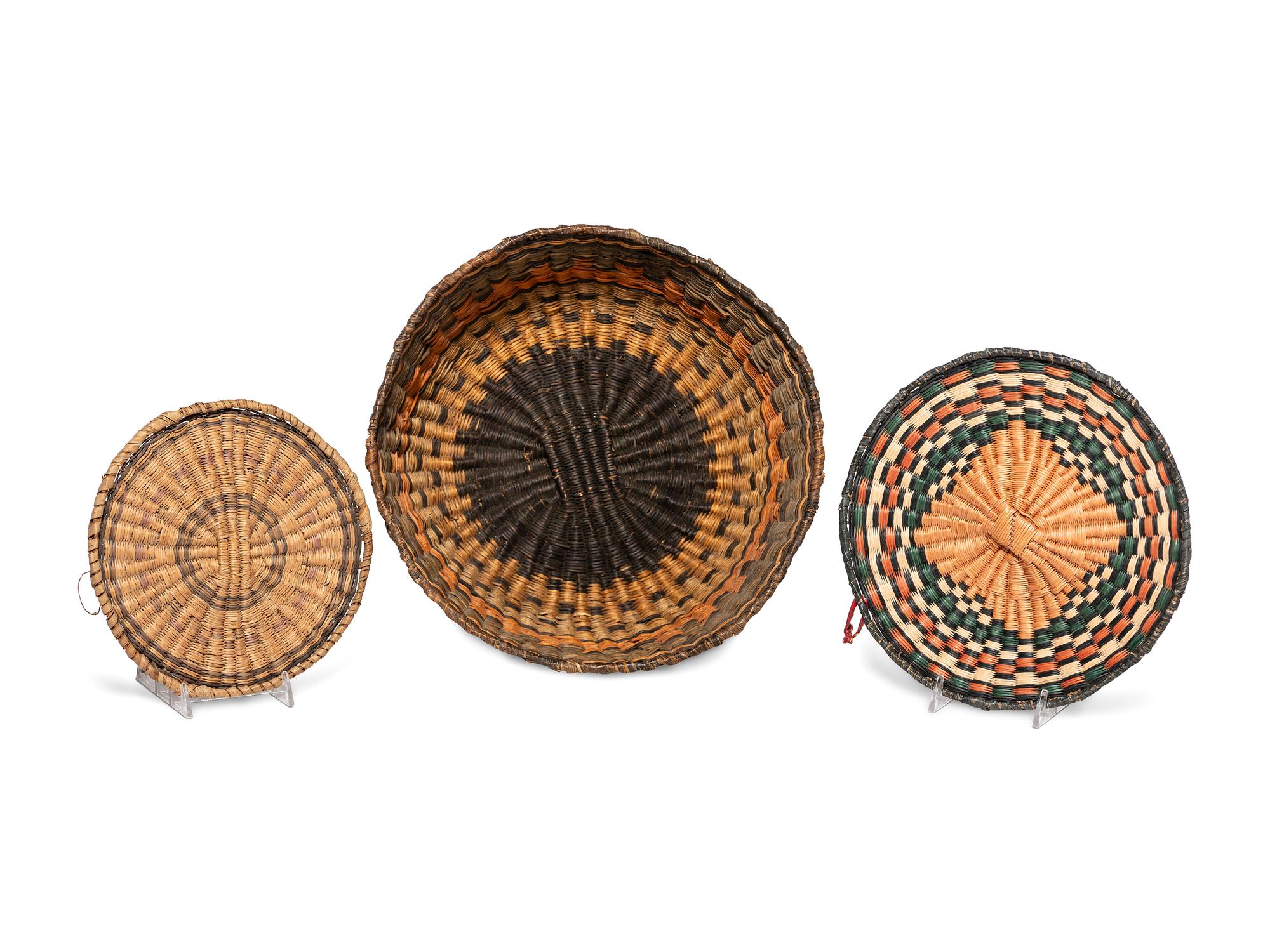 Hopi Third Mesa Polychrome Baskets