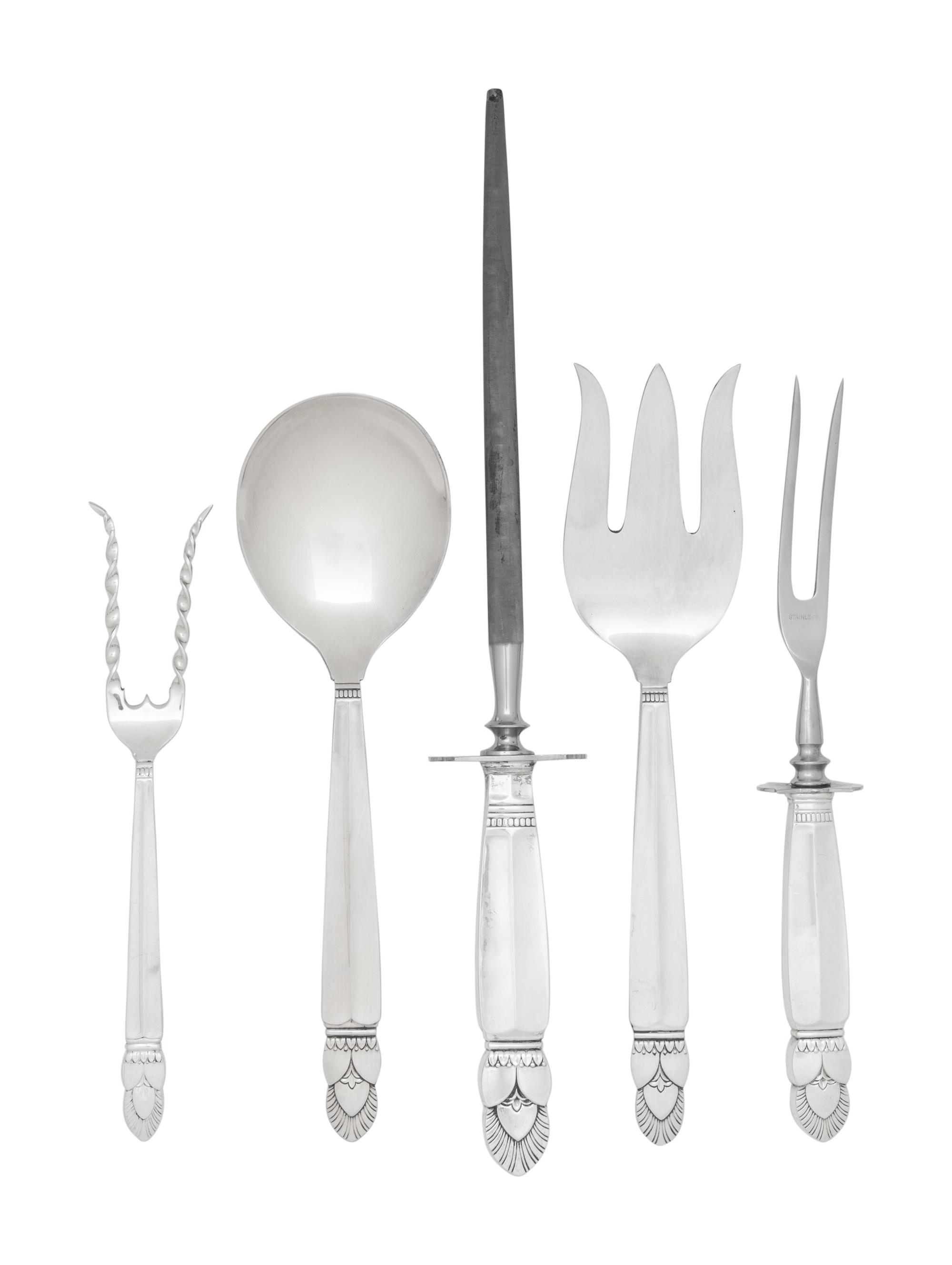 An American Silver Flatware Service