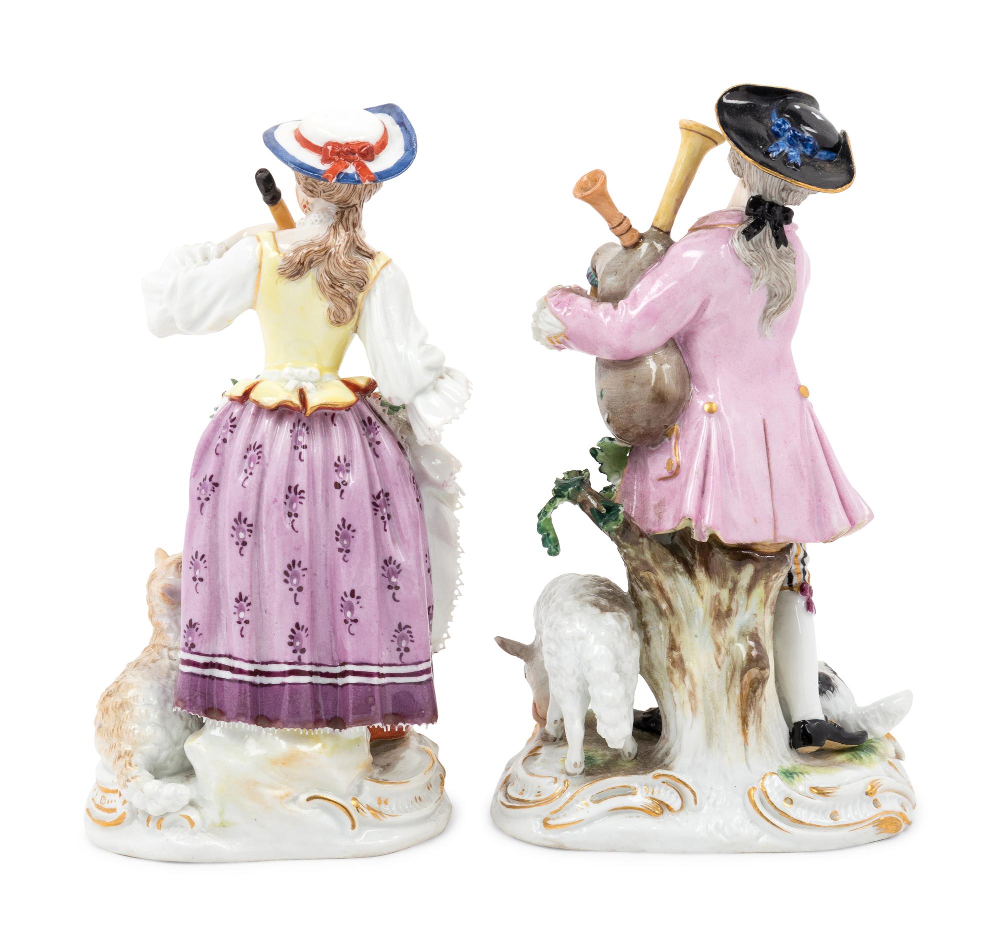 A Pair of Meissen Porcelain Figures
