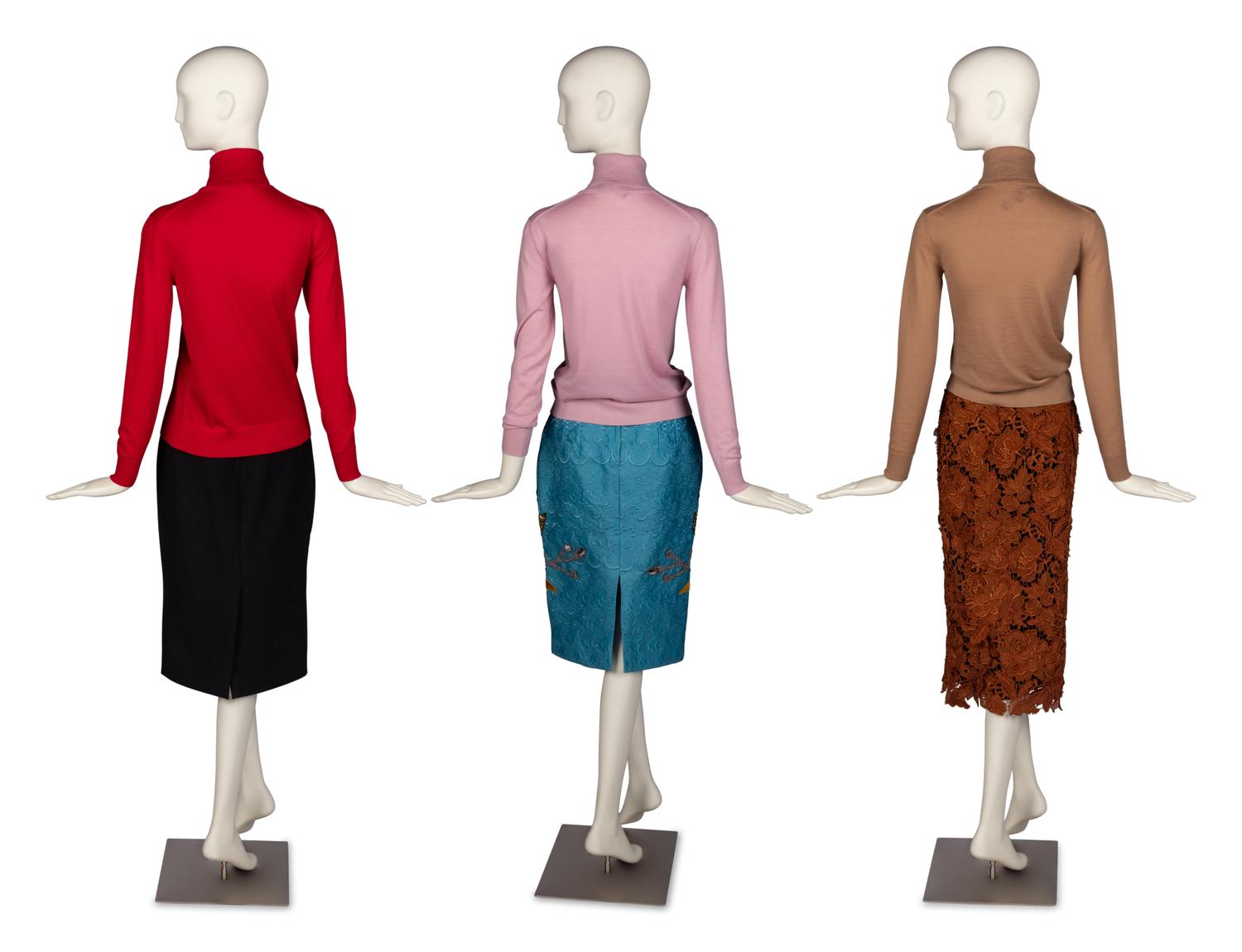 Dolce & Gabbana, J. Mendel Skirts with There Ralph Lauren Purple Label Cashmere Tops