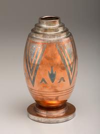 Mixed Metal Art Deco Vase