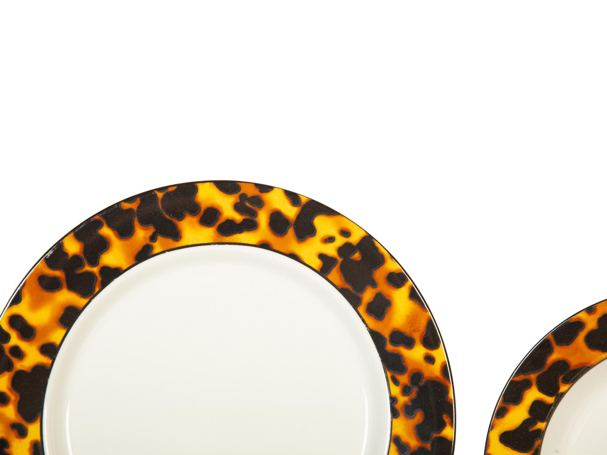 A Nicole Miller Tortoise Pattern Porcelain Dinner Service by Sakura — Circa 1977