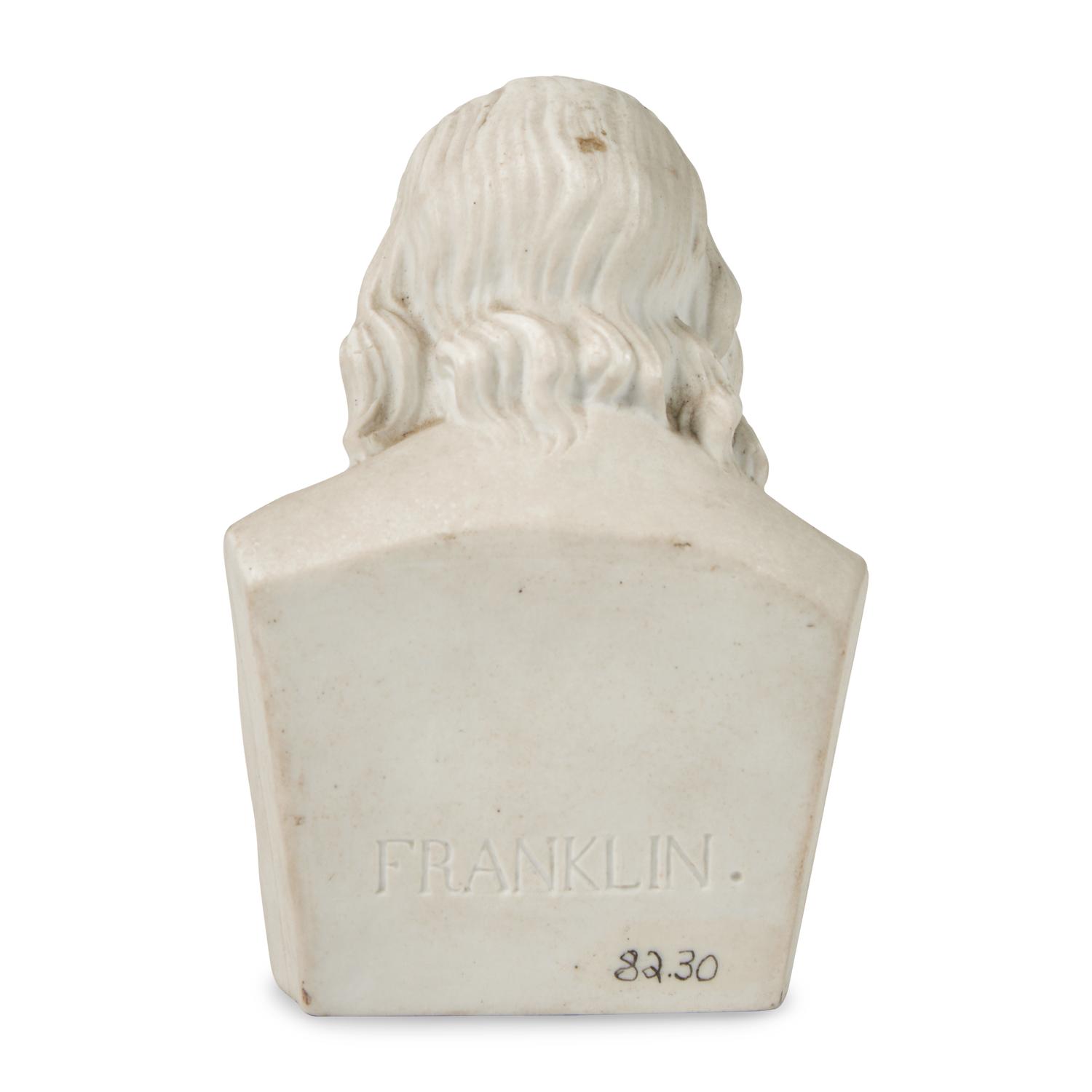 A Small Parianware Bust of Benjamin Franklin