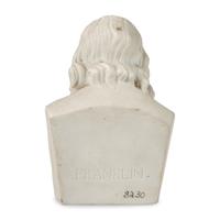 A Small Parianware Bust of Benjamin Franklin