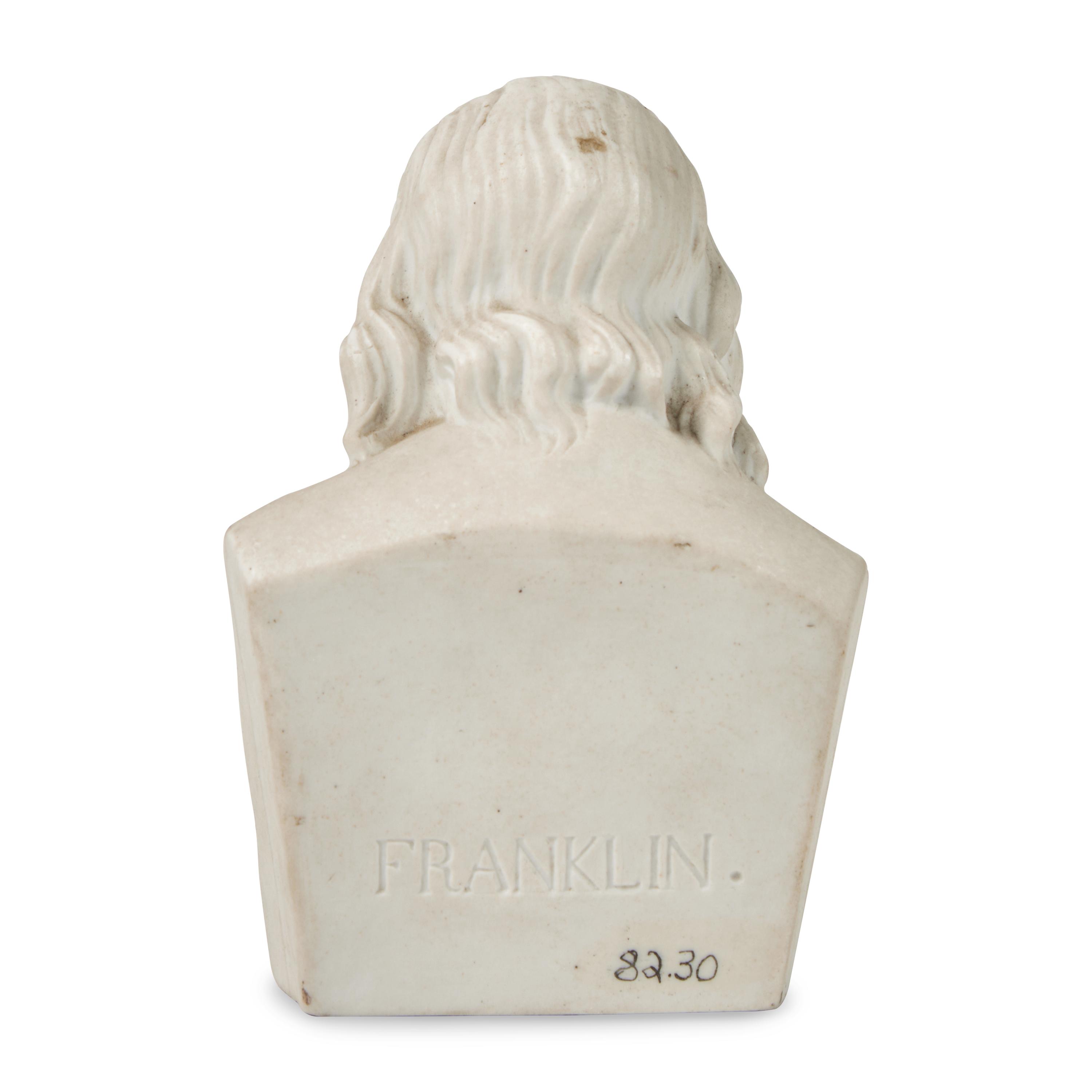 A Small Parianware Bust of Benjamin Franklin