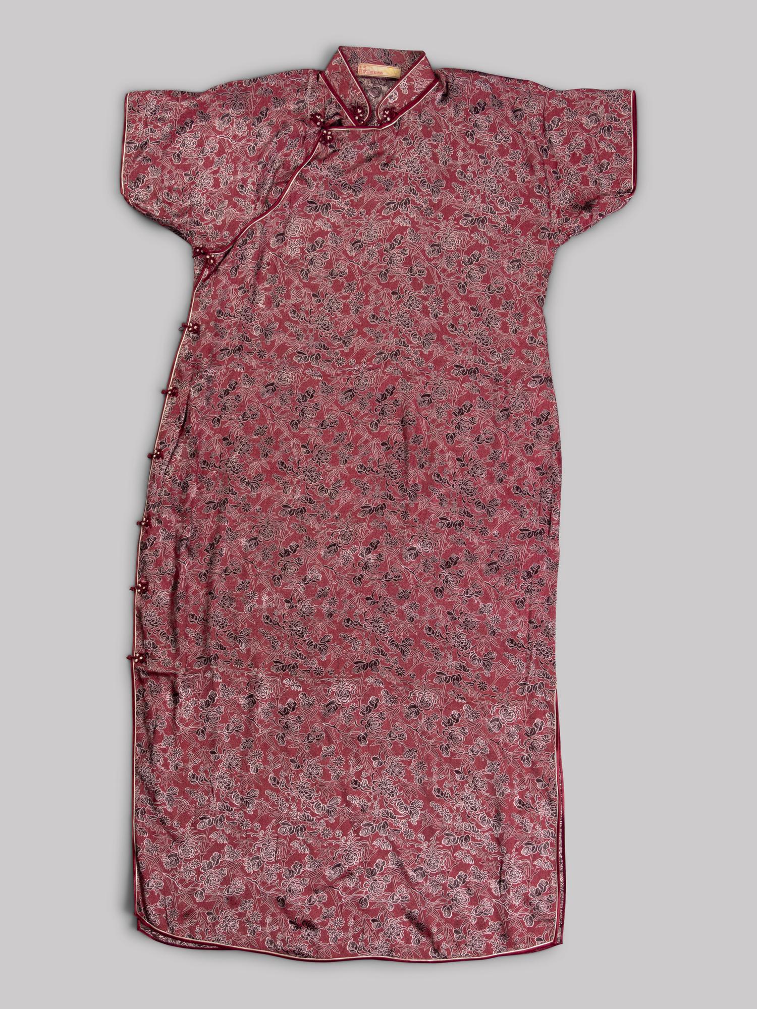 Two Chinese Silk Woven Lady's Cheongsam, Qipao