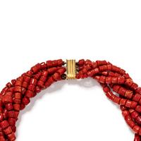 CHRISTOPHER WALLING, CORAL BEAD NECKLACE