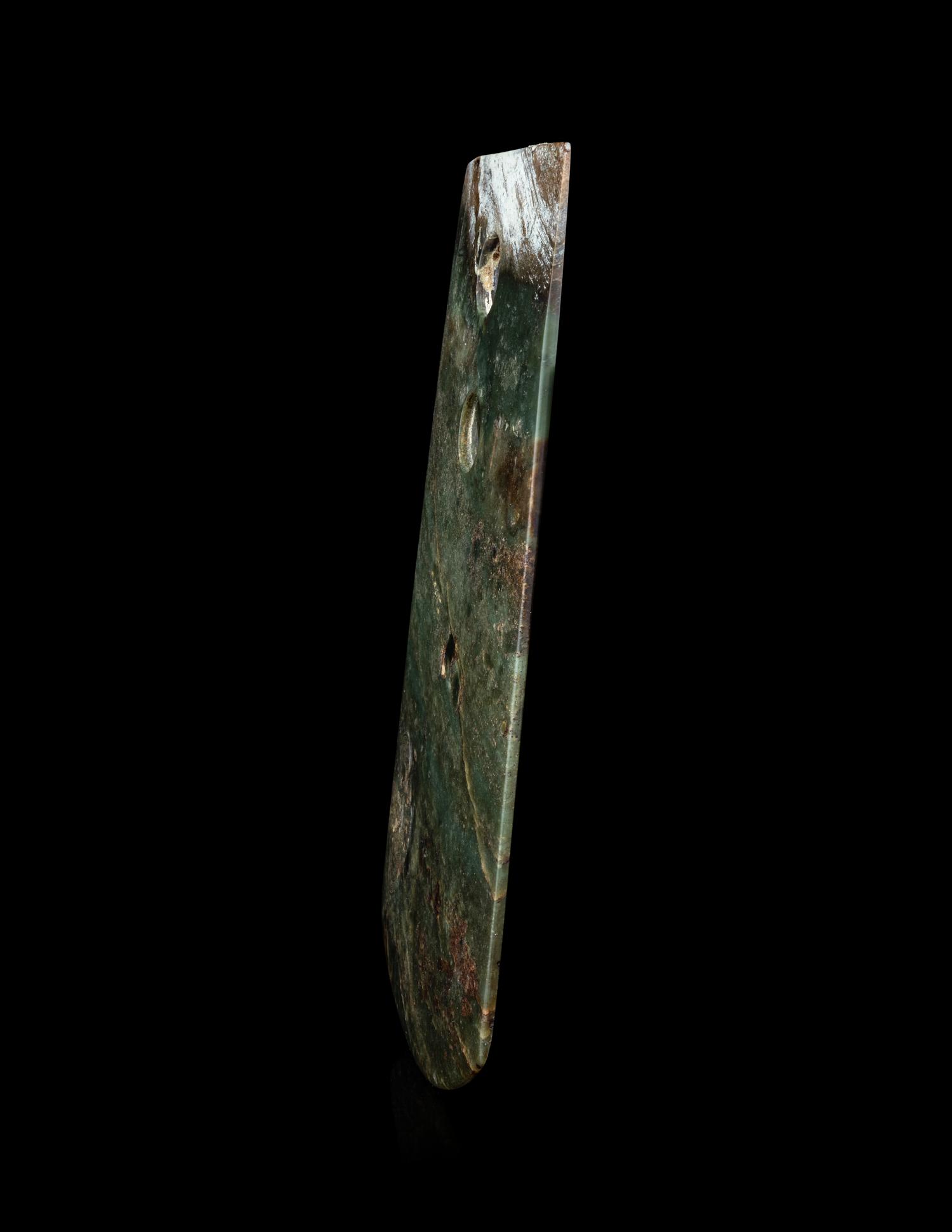 An Archaistic Green Jade Axe