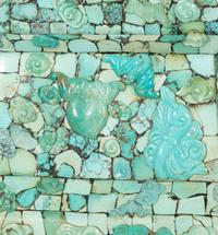 A Pair of Chinese Tessellated Hardstone Urns