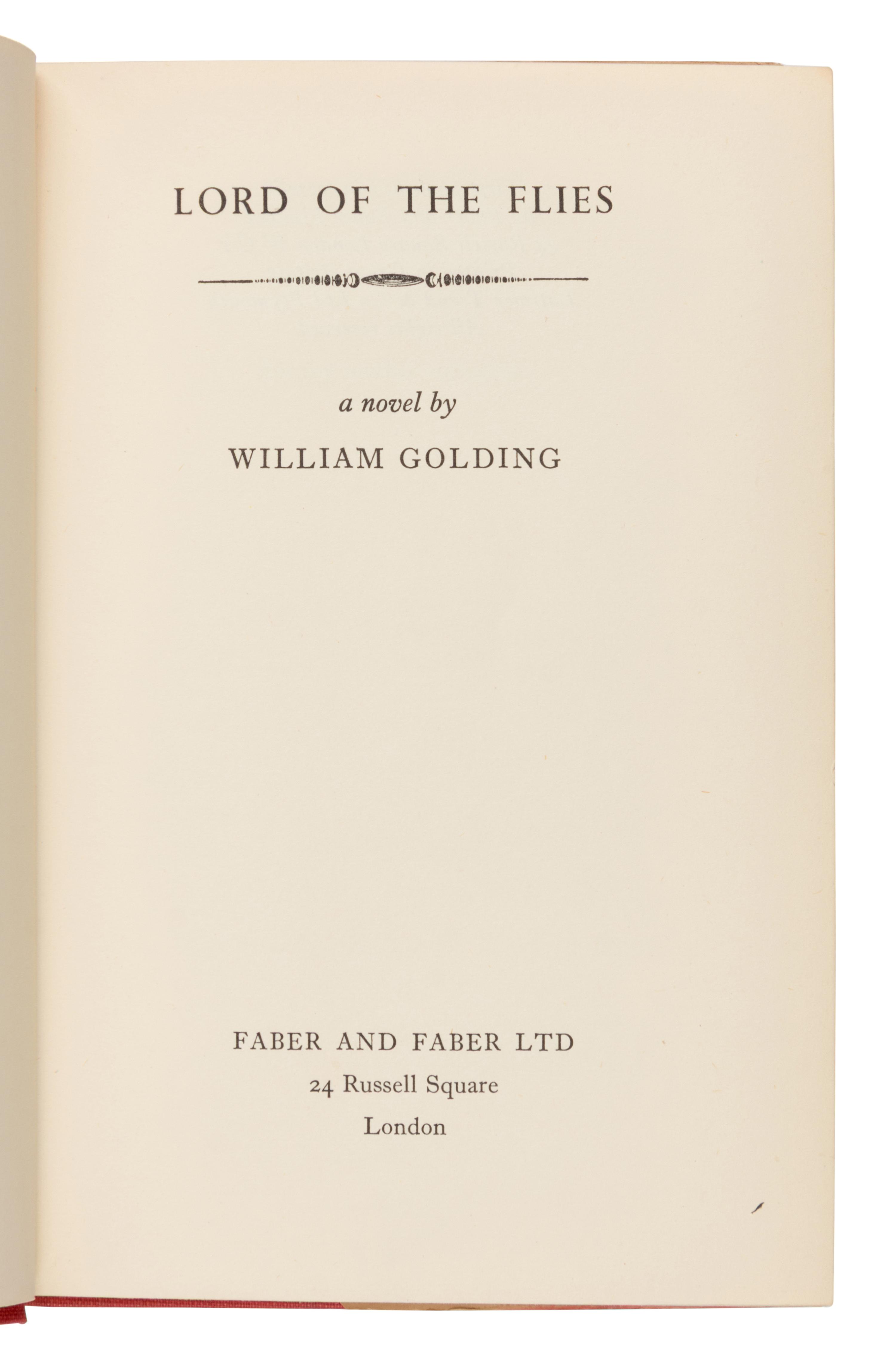 Golding, William (1911-1993). Lord of the Flies . London: Faber and Faber, 1954.