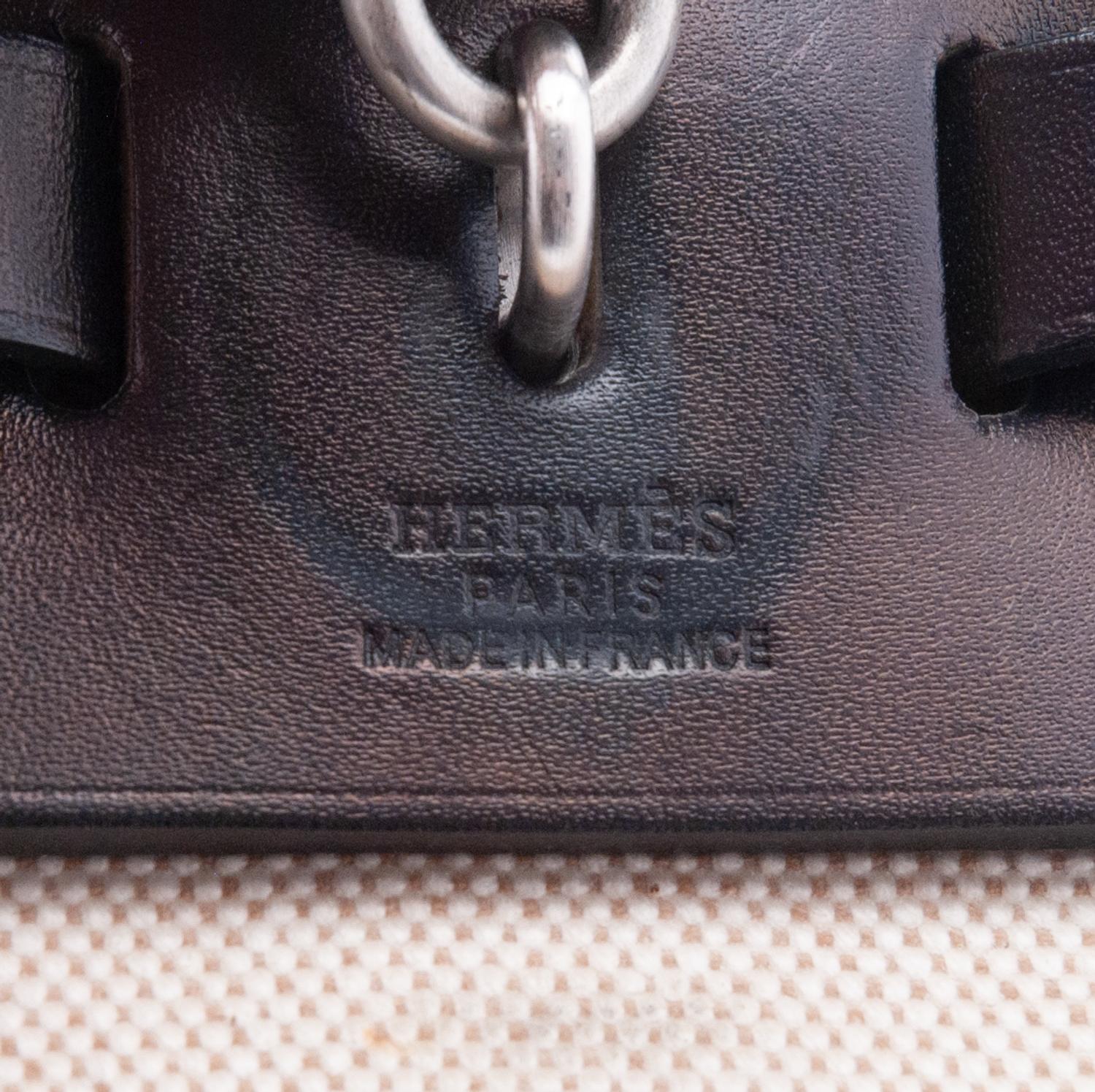 Hermès Leather and Canvas Herbag, 2000